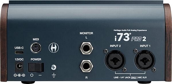 Heritage Audio i73 Pro 2 2x4 USB Audio Interface, New, Action Position Back