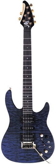 Brian Moore iGuitar9.13 Electric Guitar with Roland Interface, Transparent Blue