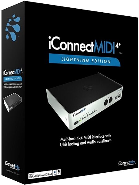 iConnectivity iConnectMIDI4+ Interface, Lightning Edition, Package