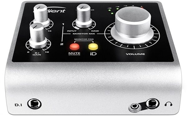 Audient iD4 USB Audio Interface, Front Elevated