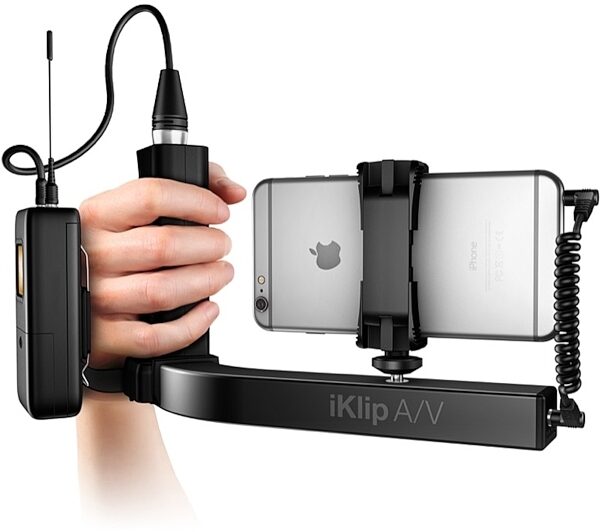 IK Multimedia iKlip A/V Smartphone Video Stabilizer Mount + XLR Audio Interface, View 5