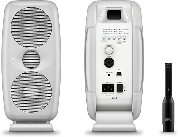 IK Multimedia iLoud MTM Powered Studio Monitor, Front and Rear