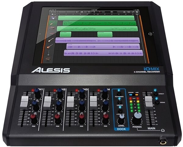 Alesis iO Mix iPad Audio Interface, Front
