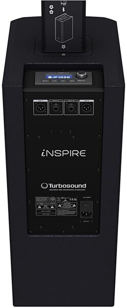 Turbosound iNSPIRE iP1000 Portable Powered Column PA Speaker System, Back