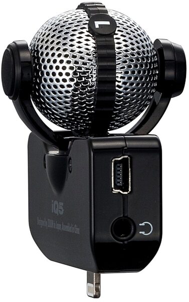 Zoom iQ5 Stereo Microphone for iOS, Black - Left
