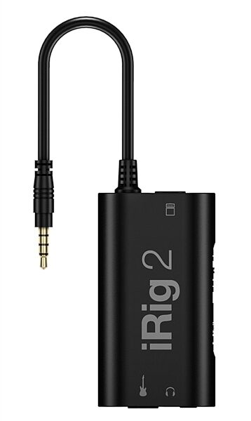 IK Multimedia iRig 2 Mobile Analog Guitar Interface for iOS/Mac with TRRS Jack, New, Top