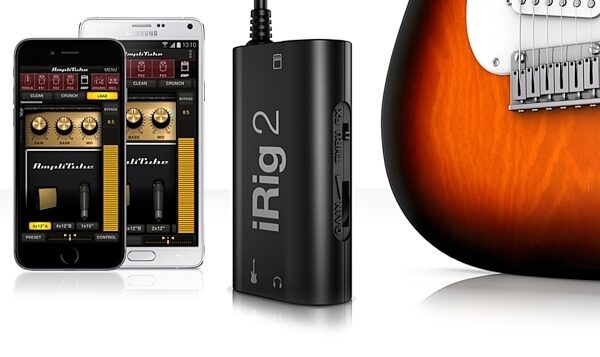 IK Multimedia iRig 2 Mobile Guitar Interface for iOS/Mac/Android with TRRS Jack, New, In Use