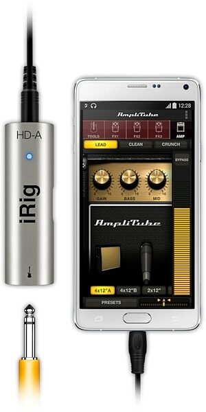 IK Multimedia iRig HD-A Android Guitar Interface, In Use 5