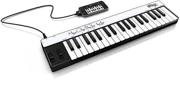 IK Multimedia iRig KEYS Lightning Keyboard Controller, 37-Key, In Use 2