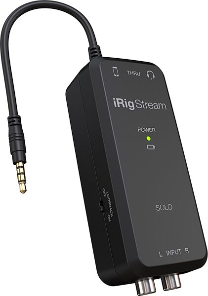 IK Multimedia iRig Stream Solo TRRS Audio Interface, New, Action Position Back