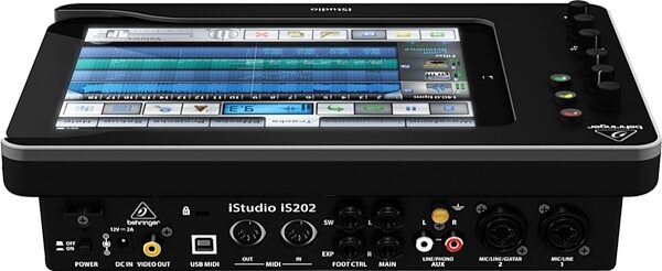 Behringer iS202 iStudio Audio Docking Station for iPad with 30-Pin Connector, Top Rear