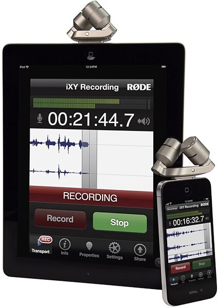 Rode iXY Stereo Recording Microphone for iPhone and iPad with 30-Pin Connector, New, In Use with iDevices