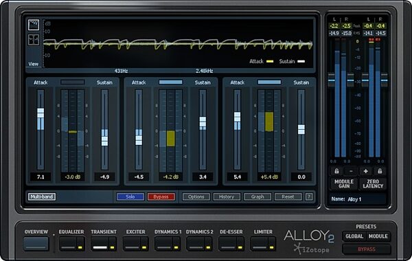 iZotope Alloy 2 Mixing Channel Software, Transient