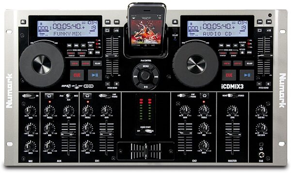 Numark iCDMIX3 Dual CD/MP3 Performance System with Universal Dock, Top