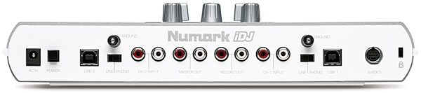 Numark iDJ iPod DJ Mixer, Rear