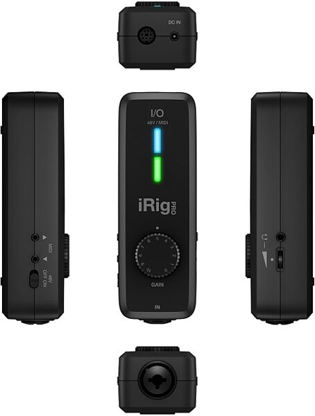 IK Multimedia iRig Pro I/O USB and iOS Audio/MIDI Interface, New, All Views