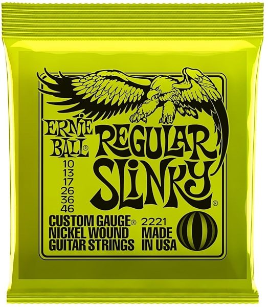 Ernie Ball Regular Slinky 2221 Electric Guitar Strings (10-46), 1-Pack, Main