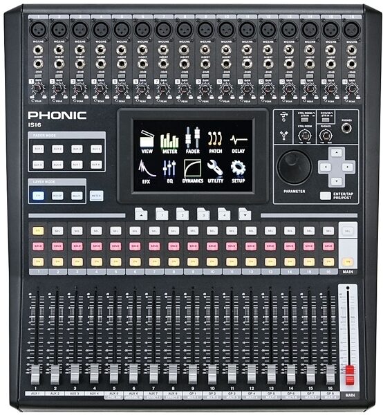 Phonic IS16 Digital Mixer, 16-Channel, Main