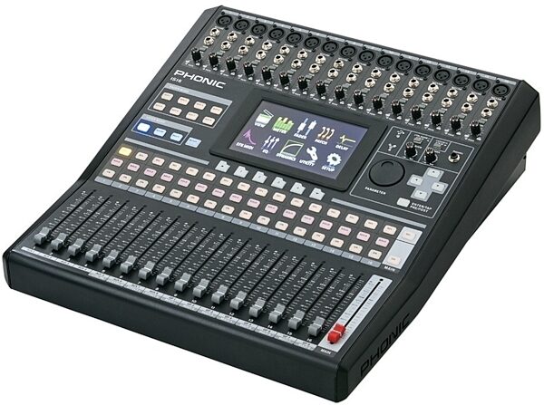 Phonic IS16 Digital Mixer, 16-Channel, Angle