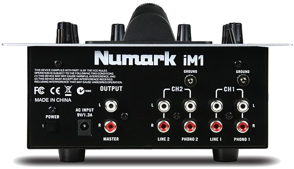 Numark iM1 DJ Mixer with iPod Dock, 2-Channel, Back