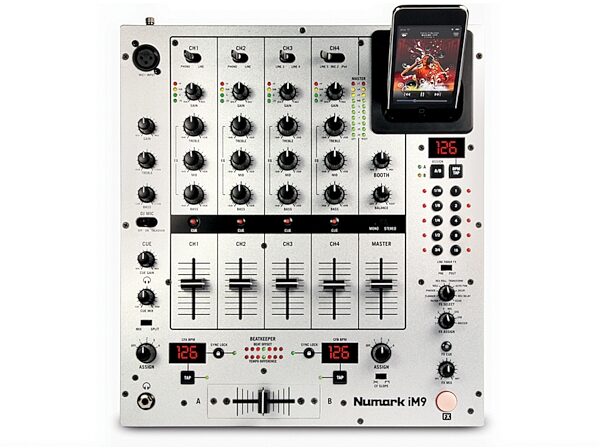 Numark iM9 DJ Mixer with iPod Dock (4-Channel), Main