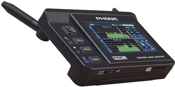Phonic PAA6 Digital 2-Channel Audio Analyzer with Color Touch LCD, Angle