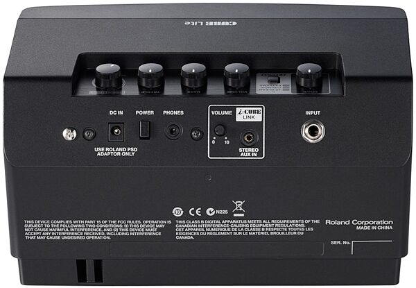 Roland CUBE Lite Guitar Amplifier with iOS Interface (10 Watts), Black Back