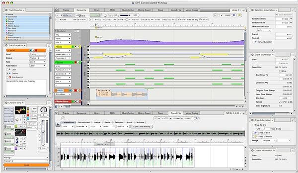 MOTU Digital Performer Software (Mac), Screenshot