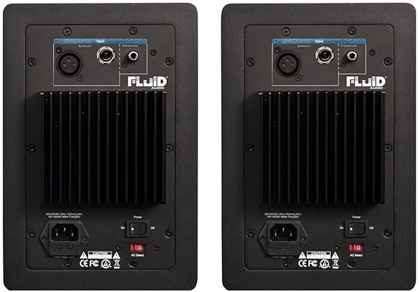 Fluid Audio F5 Powered Studio Monitors, Rear