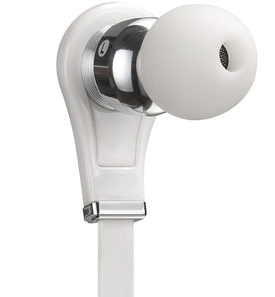 Monster Beats By Dr. Dre Tour Earphones, White Front Angle