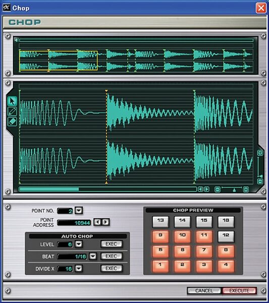 Roland Fantom-XR Sampler Upgrade, Sample Chop