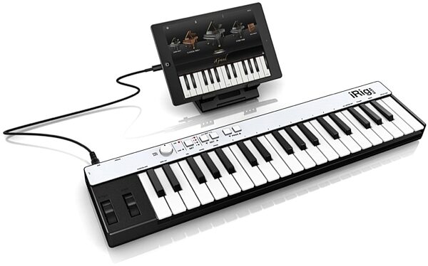 IK Multimedia iRig KEYS Lightning Keyboard Controller, 37-Key, In Use 1