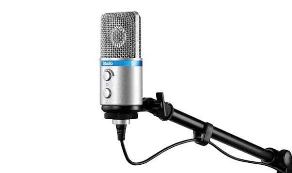 IK Multimedia iRig Mic Studio Microphone, Silver View 5--Silver Boom