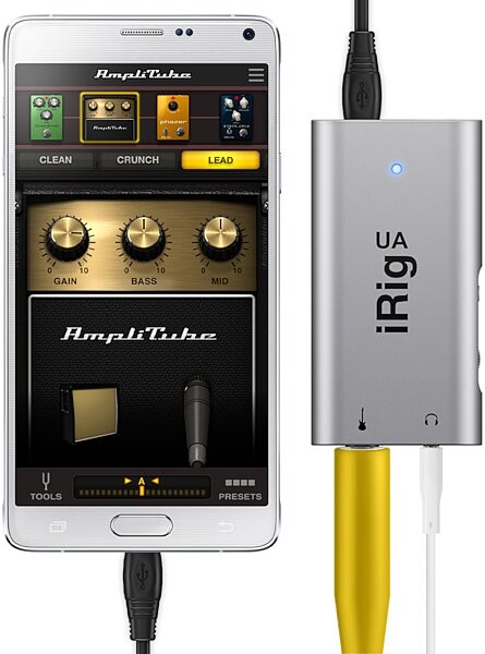 IK Multimedia iRig UA Guitar Processor for Android, With-AmpliTube-App
