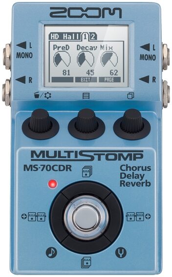 Zoom MS-70CDR MultiStomp Guitar Multi-Effects Pedal, Warehouse Resealed, Main