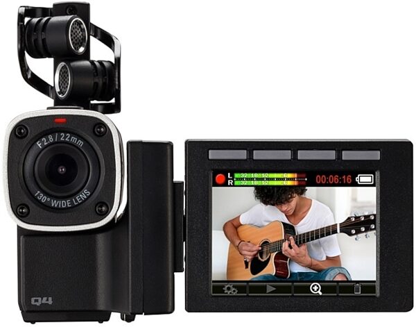 Zoom Q4 Handy Video Camera Recorder, Screen
