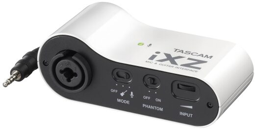 TASCAM iXZ Audio Interface for iOS Devices with TRRS Output, New, Left