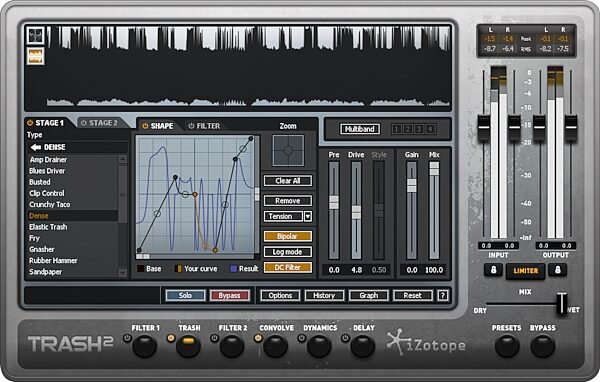 iZotope Trash 2 Software Effect Plug-In, Main