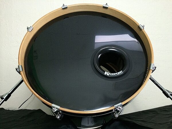 KickPort Bass Drum Sonic Enhancement Port System, Black, In Use
