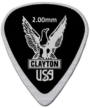 Clayton zz-Zinc Guitar Pick, Gauge 2