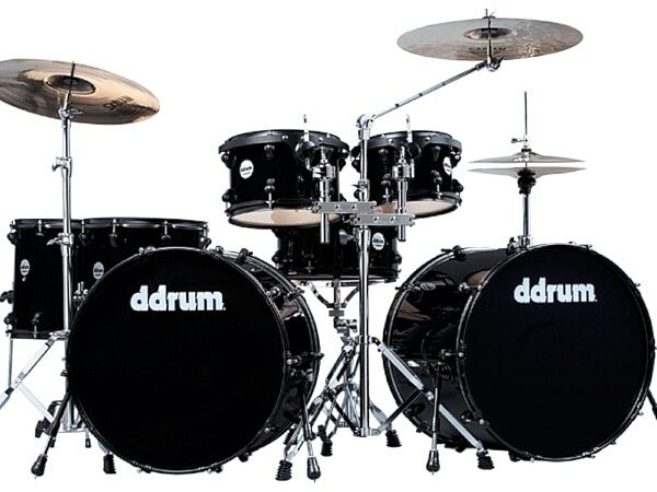 DDrum JMDD722 Journeyman Double Down 22 Drum Set (7-Piece), Black