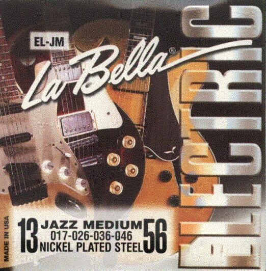 La Bella Nickel-Plated Round Wound Electric Guitar Strings, Jazz Medium