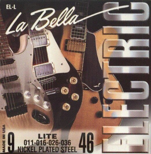 La Bella Nickel-Plated Round Wound Electric Guitar Strings, Light