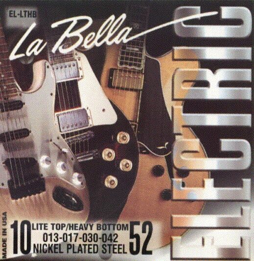 La Bella Nickel-Plated Round Wound Electric Guitar Strings, Light Top Heavy Bottom