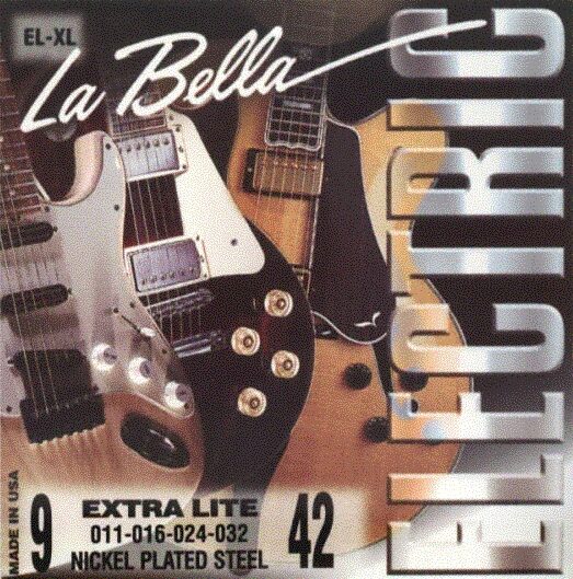 La Bella Nickel-Plated Round Wound Electric Guitar Strings, Extra Light