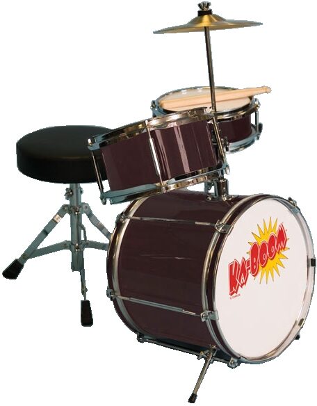 Cannon Percussion Ka-Boom 3-Piece Mini Drum Kit, Wine Red