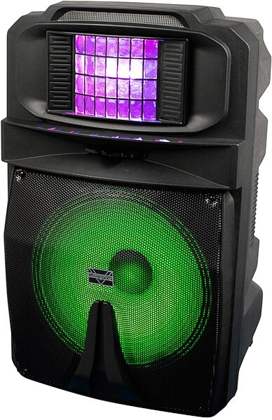 VocoPro Karaoke Thunder 1500 Powered Party PA Speaker (with Lights), Main