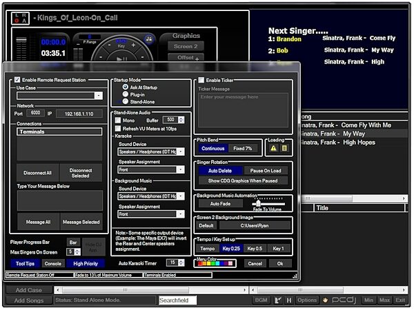Visiosonic PCDJ Karaoki Karaoke Software, Windows, Screenshot 2