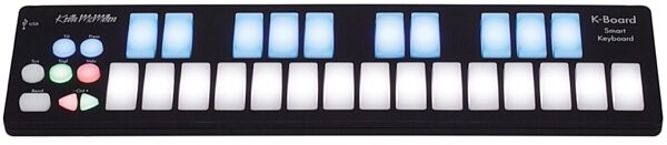 Keith McMillen Instruments K-Board Smart Sensor USB MIDI Keyboard Controller, 25-Key, Front