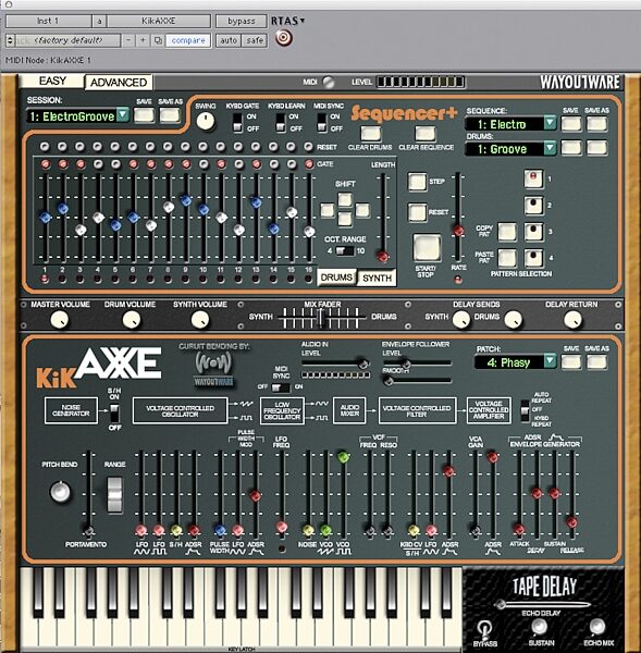 Way Out Ware KikAxxe Drum Synth Plug-In (Macintosh and Windows), Main